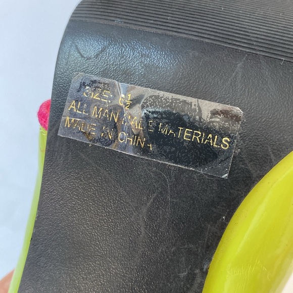 Vintage Y2K Splash Neon Zipper Peep Toe Heels Size 6.5 - Picture 14 of 14